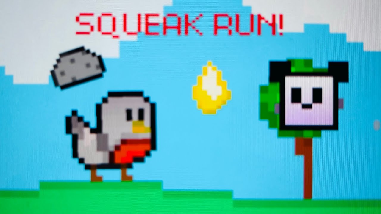 Playing my scratch game - Squeak Run