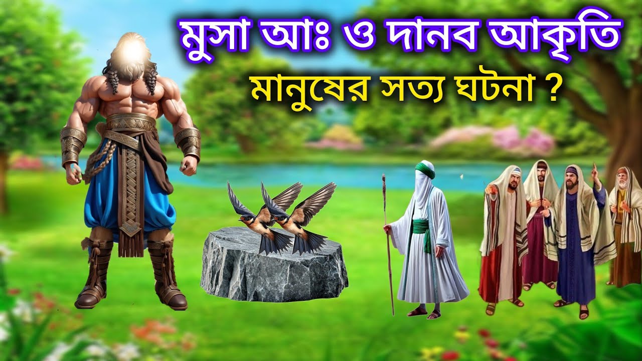 মুসা আঃ ও দানব আকৃতি মানুষের অবিশ্বাস্য ও সত্য কাহিনী।। মুসা নবী কেন 40 বছর তিয়া ময়দানে বন্দি ছিলেন