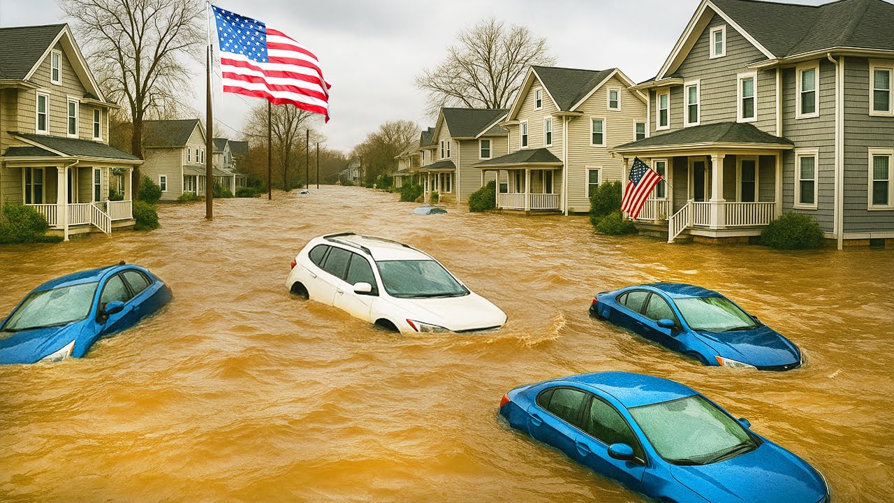New Jersey Underwater! INSANE Flash Floods Turn Streets into Raging Rivers &mdash; Vehicles Swept Away