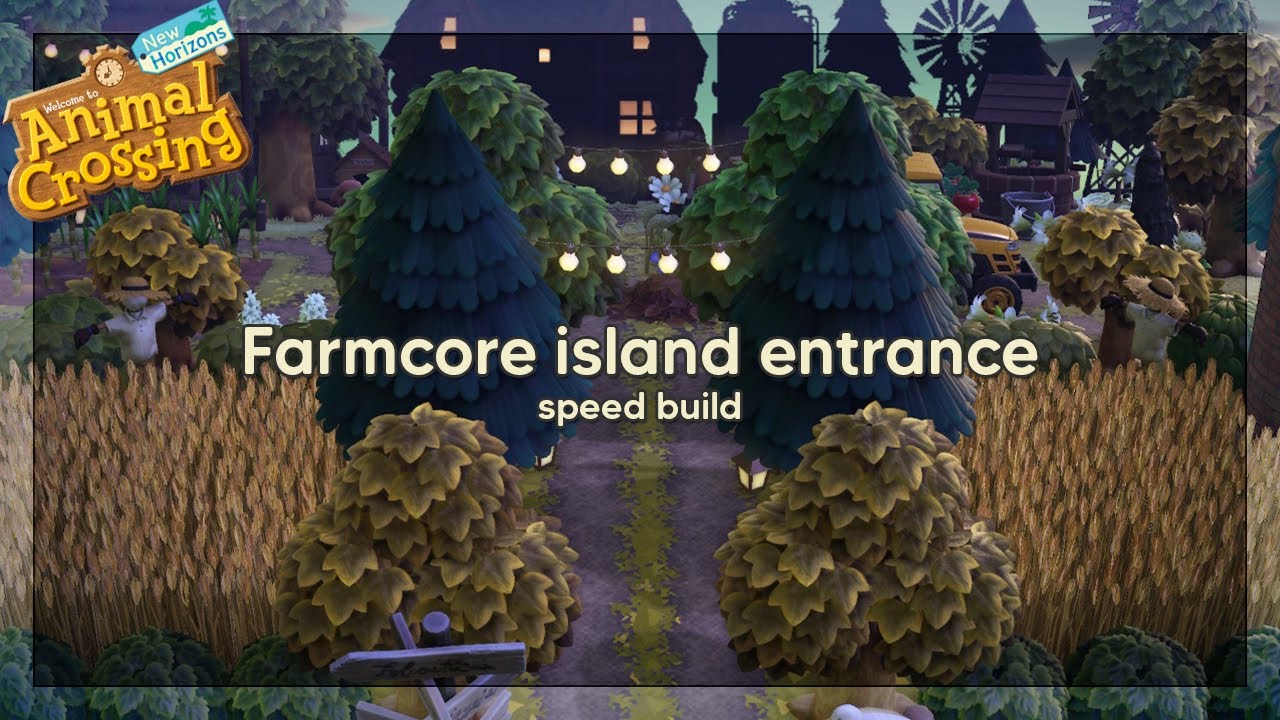 Island entrance 🌾 Animal Crossing Farmcore island // Speed Build