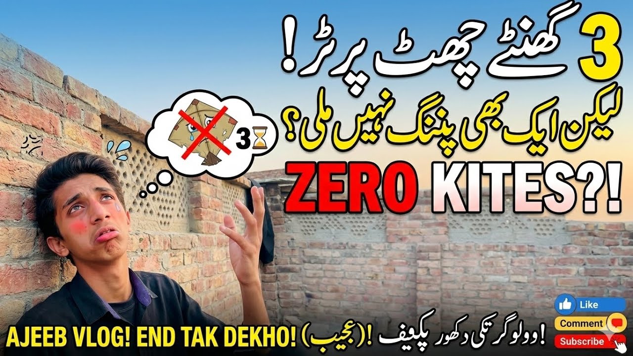Ghantay Chhat Par Khare Rahe 😱 Lekin Ek Bhi Patang Nahi Mili | Funny Vlog