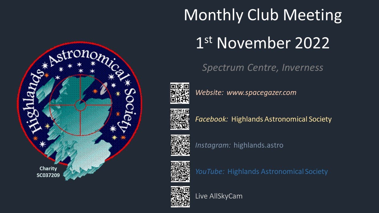 HAS Monthly Club Meeting - 1st November 2022