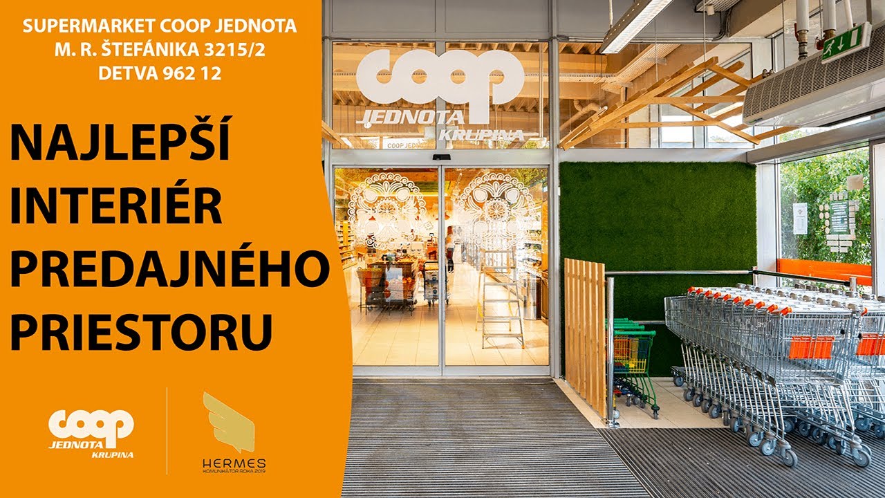 Supermarket COOP Jednota v Detve - Najlepší interiér predajného priestoru 2020