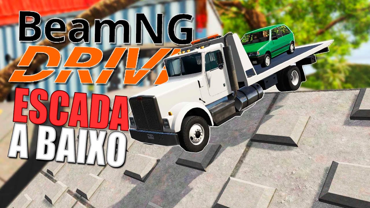 Descendo Morro a Baixo com Caminhão Carregado no BeamNG Drive