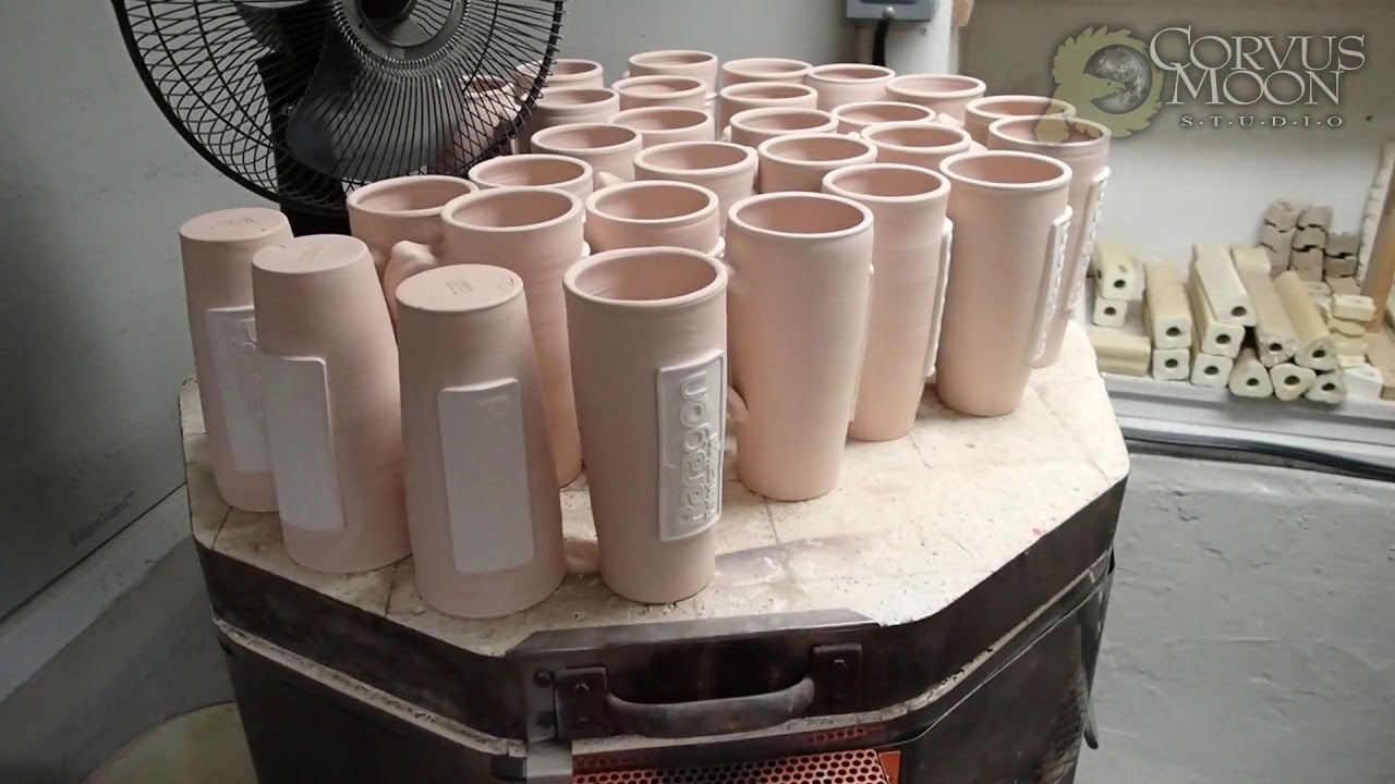 Production pottery technique - local mug order - Corvus Moon Studio