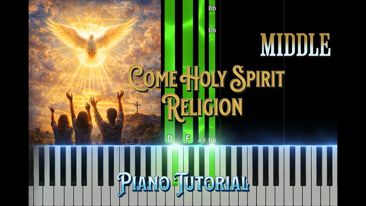 come holy spirit Middle Piano Tutorial