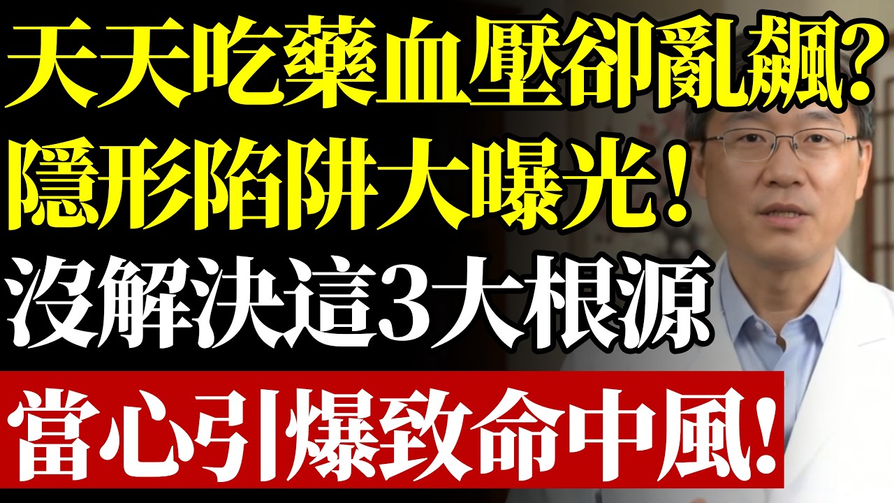 天天吃降壓藥，血壓為何還是忽高忽低？揭秘吃藥的「隱形陷阱」！這 3 個根源不解決，吃再多也是白忙一場！醫生：當心引爆腦中風！#高血壓#降壓藥#血壓忽高忽低#預防中風#心肌梗塞#血管保養#慢性病管理