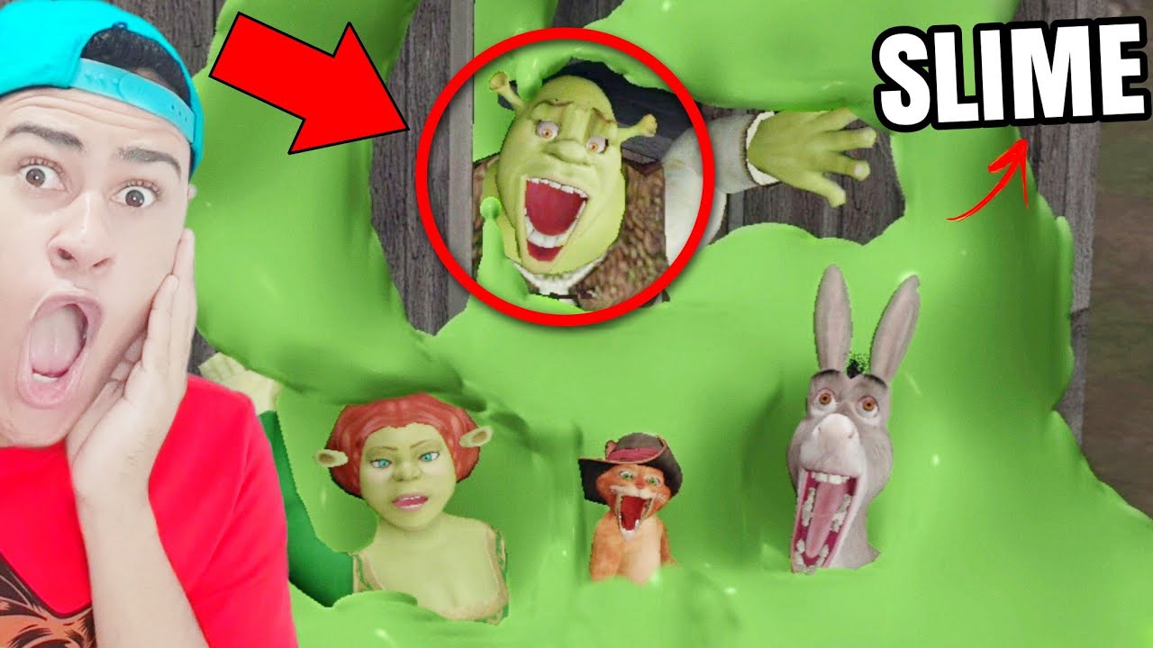 ENCHI A CASA DO SHREK DE SLIME E ELE AFUNDOU!! 😭 - Final Triste