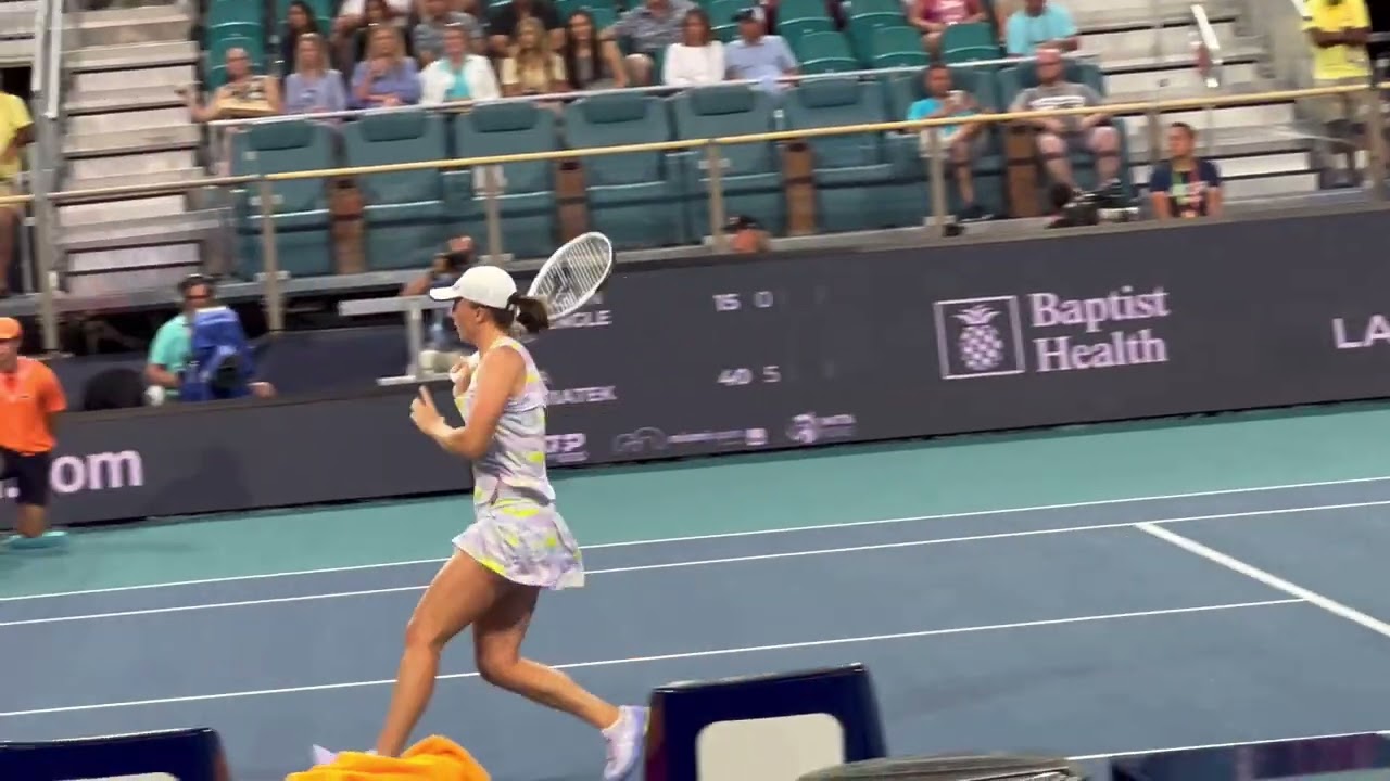 Iga Swiatek (UHD 4k 60 fps) Miami Open 2022 R32- Court Level