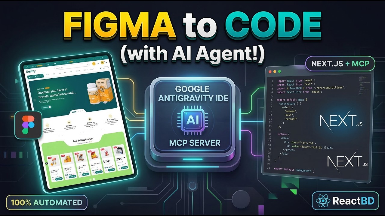 Переход от Figma к Next.js с использованием ИИ: полное руководство по IDE Google Antigravity.