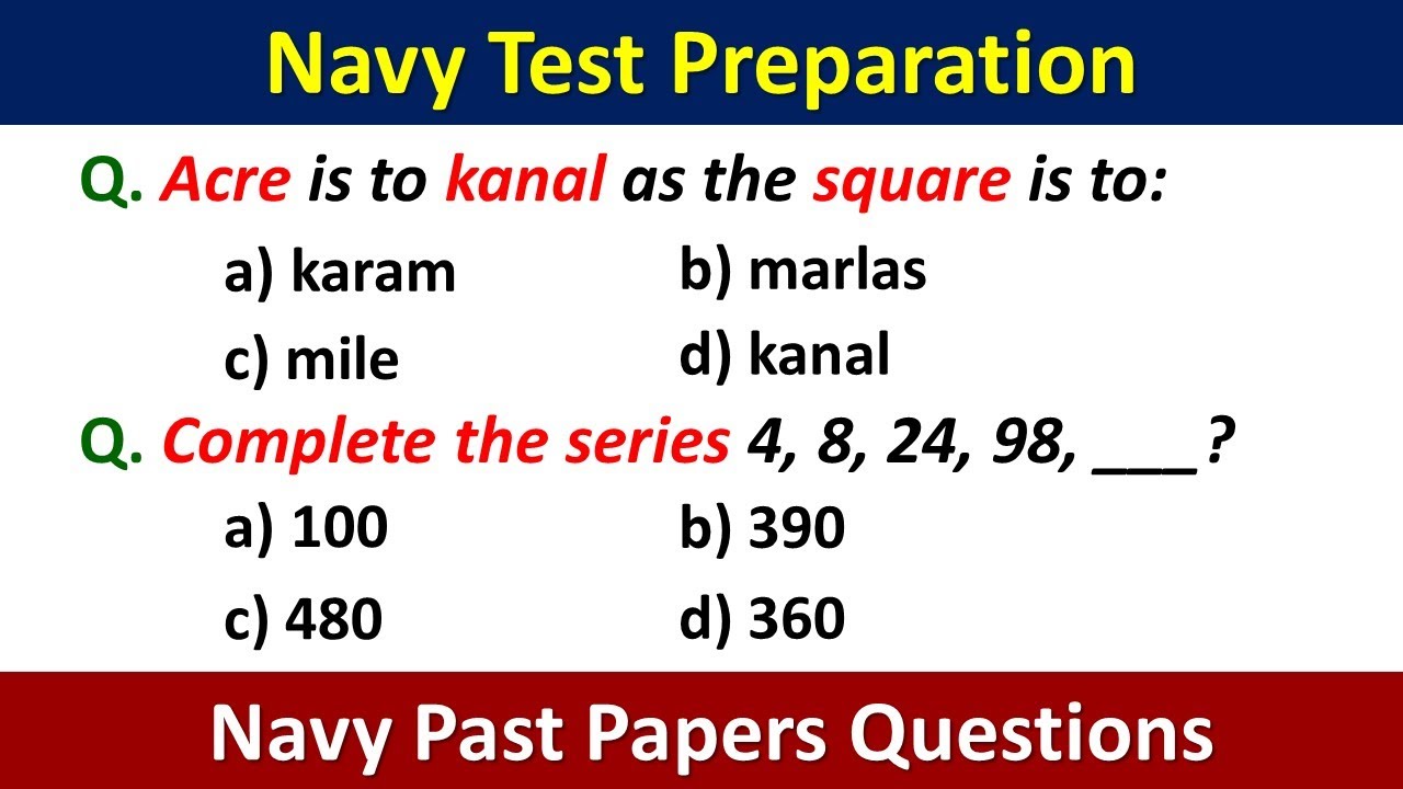 Navy Test Preparation 2023 | PAK Navy Test Preparation 2023 | Navy Written Test Preparation 2023 |