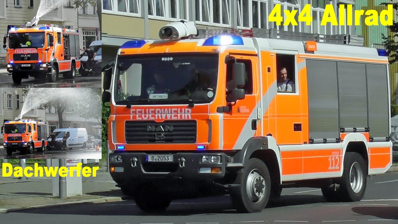 Dachwerfer im Einsatz│Allrad - LHF 3300/1► Berliner Feuerwehr - FW 3300 Suarez
