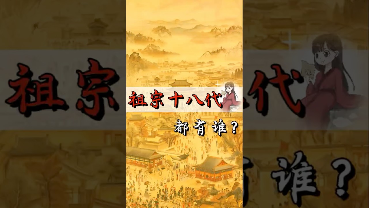 中国传统文化 | 一口气讲清楚咱们的祖宗十八代！