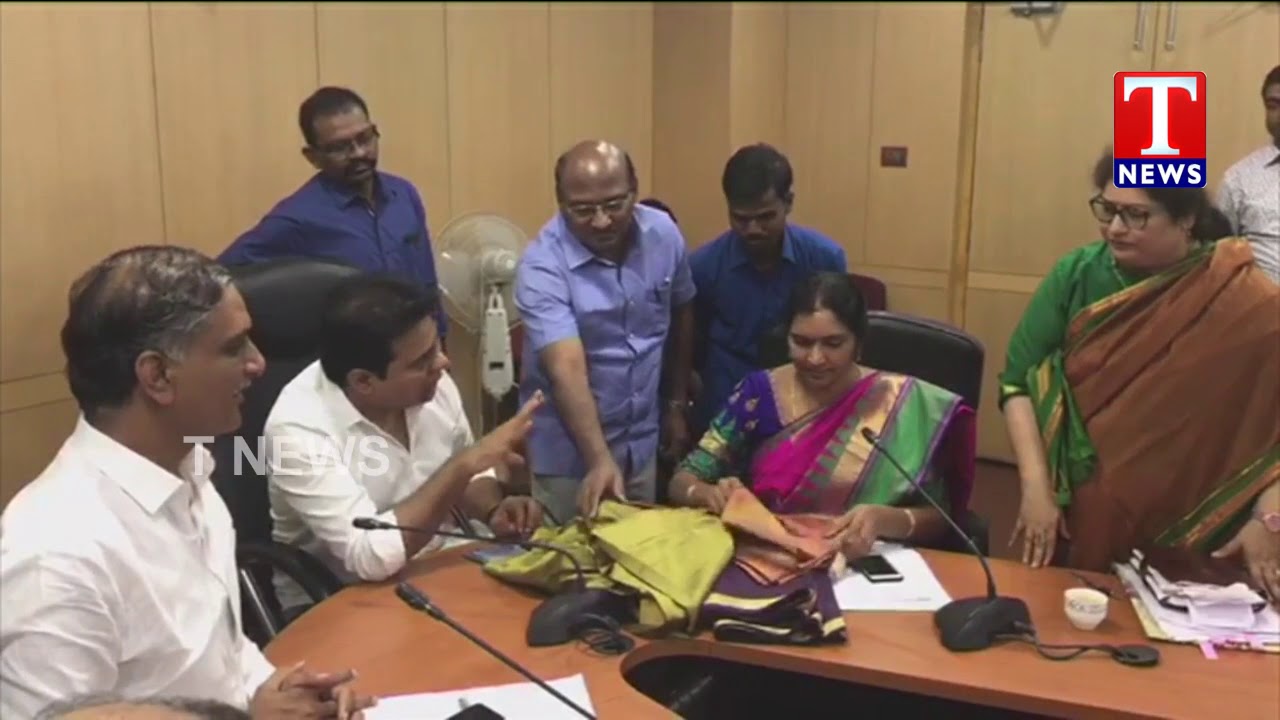 Minister KTR & Harish Rao Held Review Meet On Handlooms | T News live Telugu
