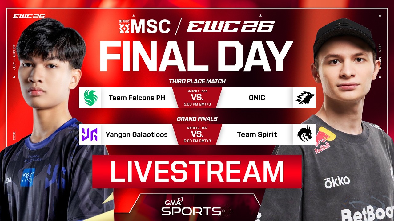 MLBB MSC AT EWC 2026: YANGON GALACTICOS VS TEAM SPIRIT | LIVE | GRAND FINALS | AUGUST 1, 2026