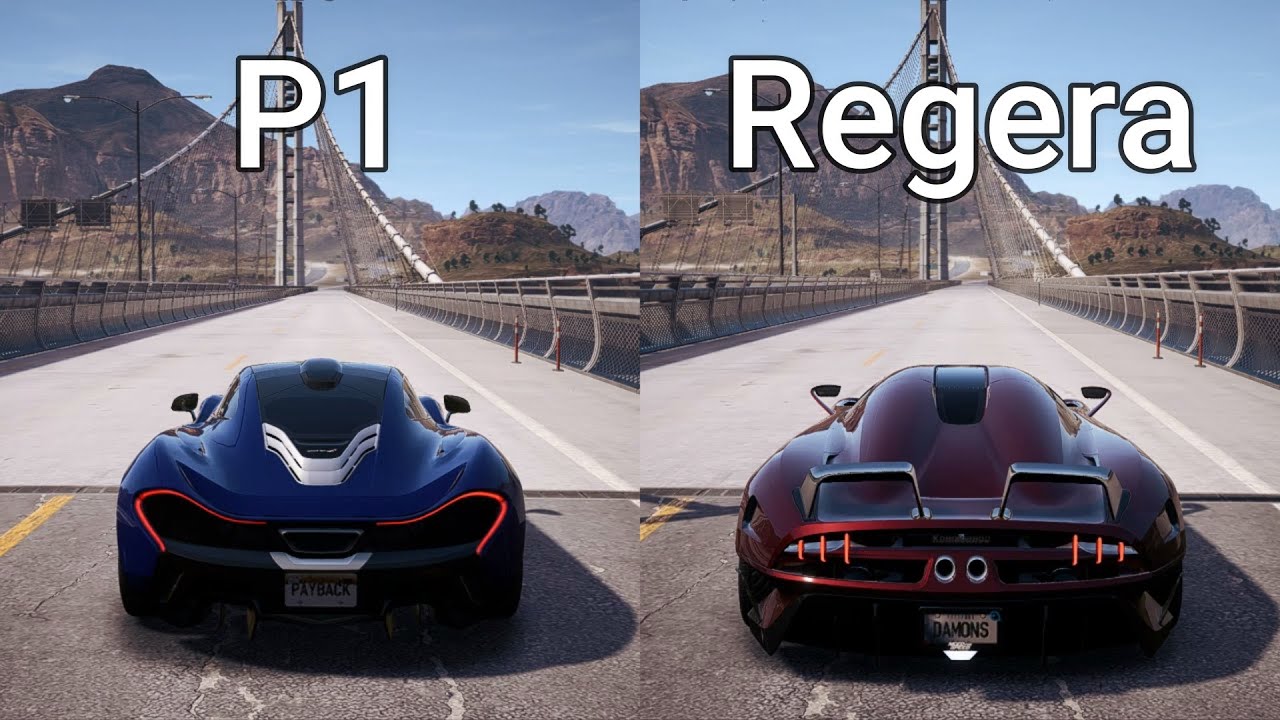 NFS Payback - Mclaren P1 vs Koenigsegg Regera - Drag Race
