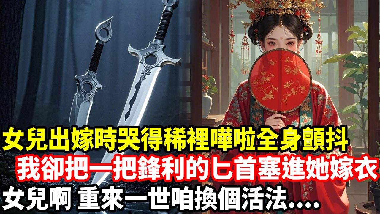 女兒出嫁時哭得稀裡嘩啦全身顫抖，我卻把一把鋒利的匕首塞進她嫁衣，女兒啊，重來一世咱換個活法....