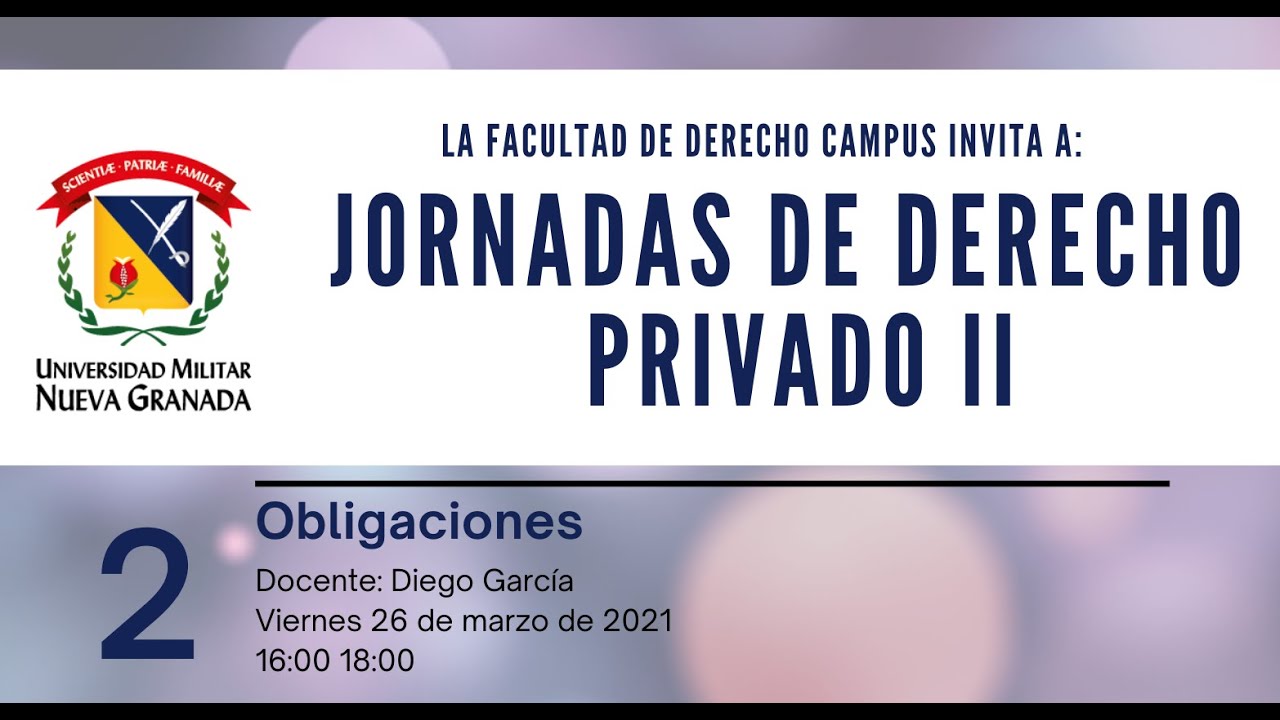Jornadas de Derecho Privado II - Obligaciones 2021-1