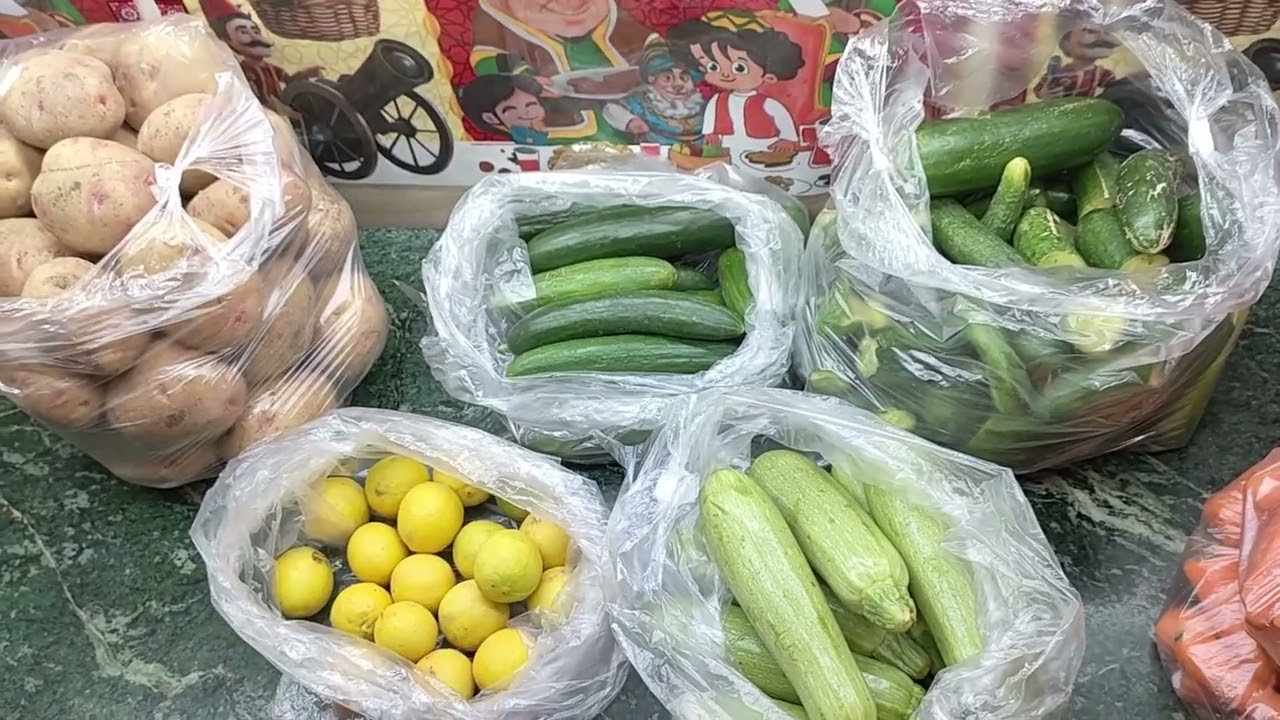 مشتريات الاسبوع بمبلغ بسيط