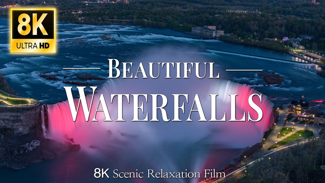 Waterfall & Stream in 8K Ultra HD - The World's Most Beautiful Waterfalls - Scenic Relaxation Film