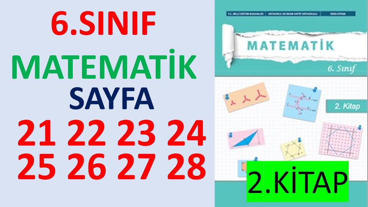 6.Sınıf Matematik Ders Kitabı 2.KİTAP Sayfa 21 22 23 24 25 26 27 28