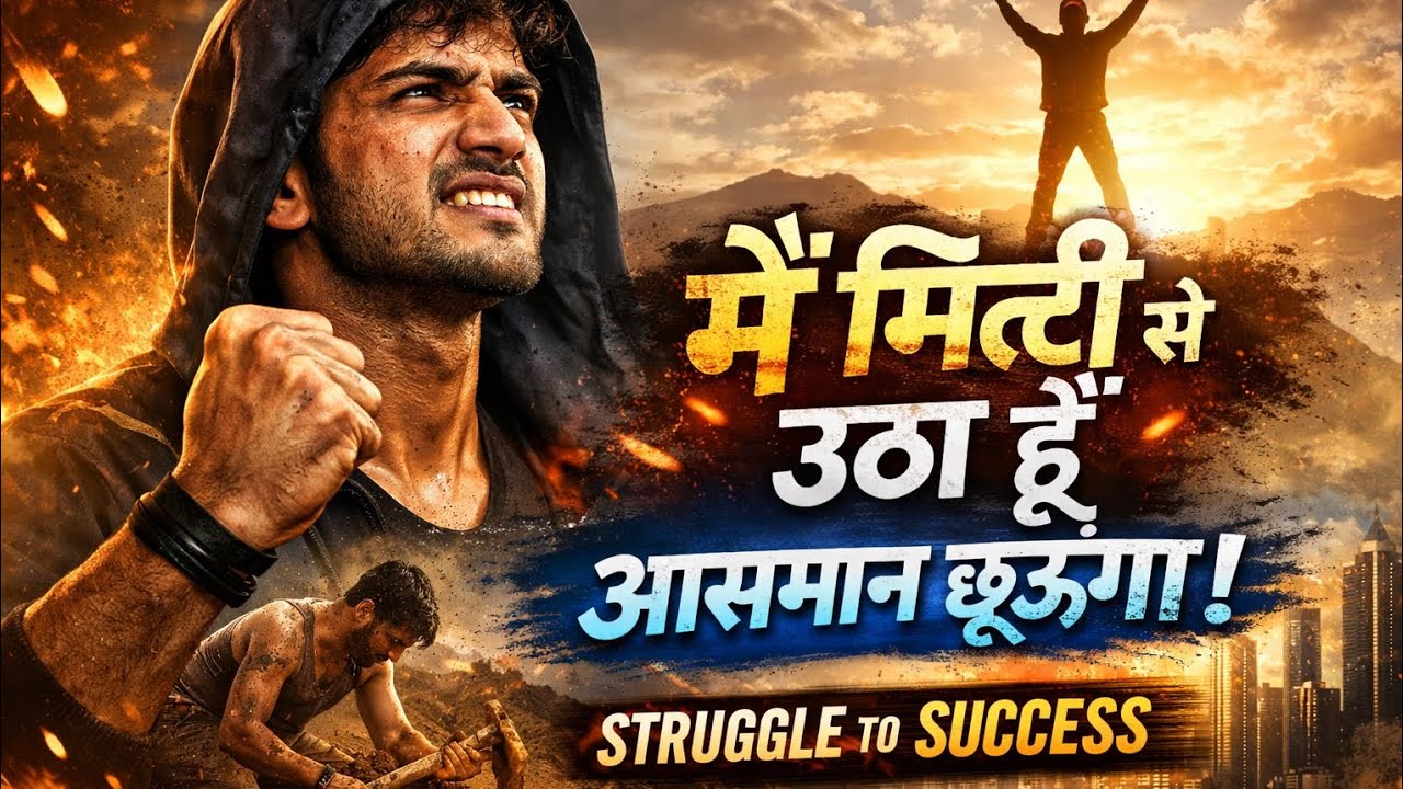 मैं मिट्टी से उठा हूँ ❄️ Aasman Chhunga | Motivational Song with Falling Snow | Hindi Inspirational