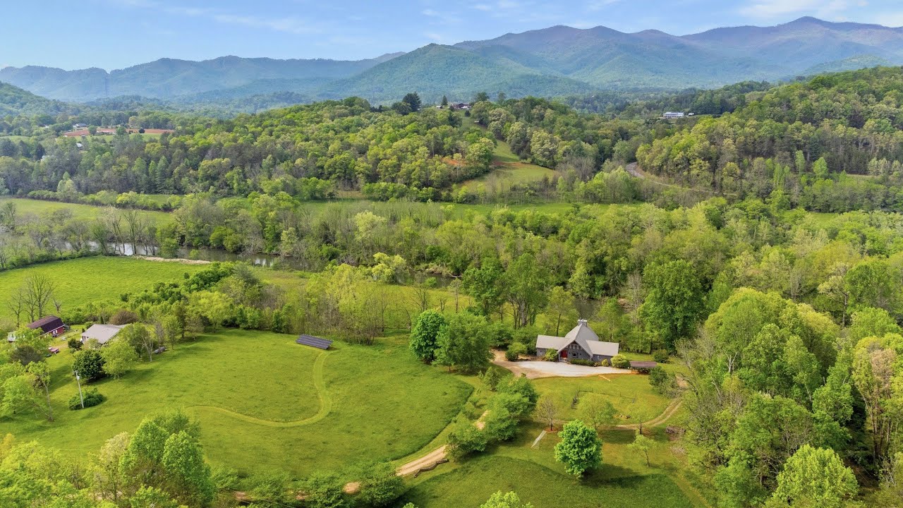 953 Rose Creek Rd, Franklin, NC 28734 -Riverfront Home, 10 Unrestricted Ac, Pasture & Views $999,750