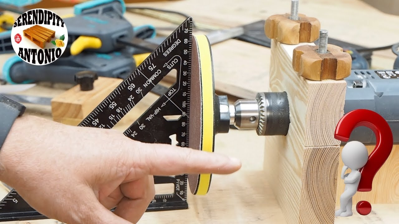 😎 Cómo hacer una lijadora de disco casera con un taladro