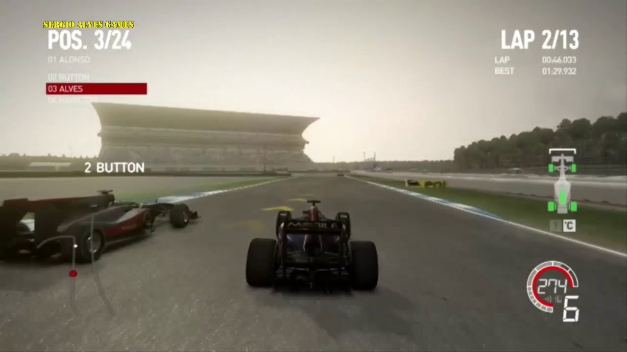 F1 2010 - GRAND PRIX GERMANY - RACE HOCKENHEIM (PS3) GAMEPLAY FORMULA 1 GP DA ALEMANHA SERGIO GAMER
