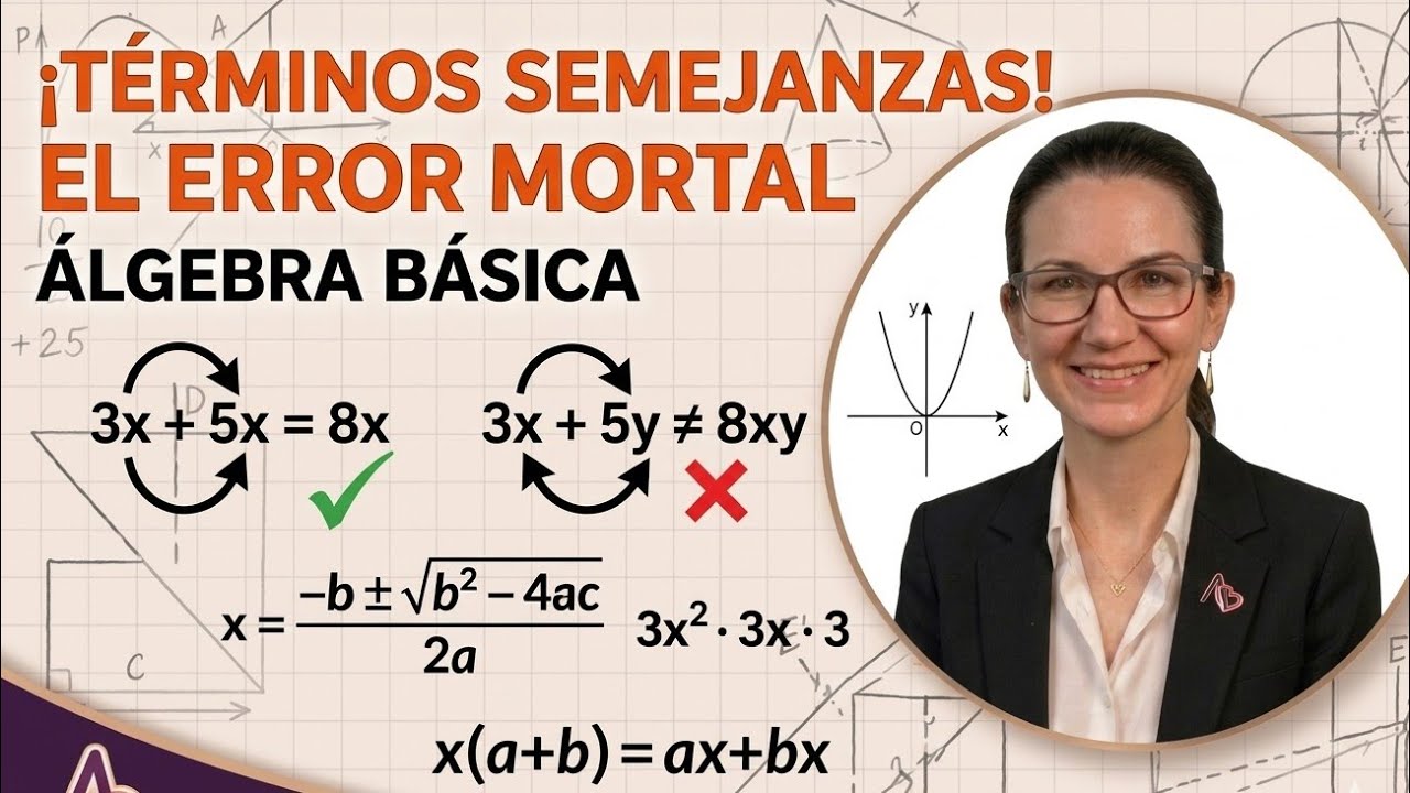 4. Términos semejantes: el error que te hace fallar en álgebra. Álgebra 