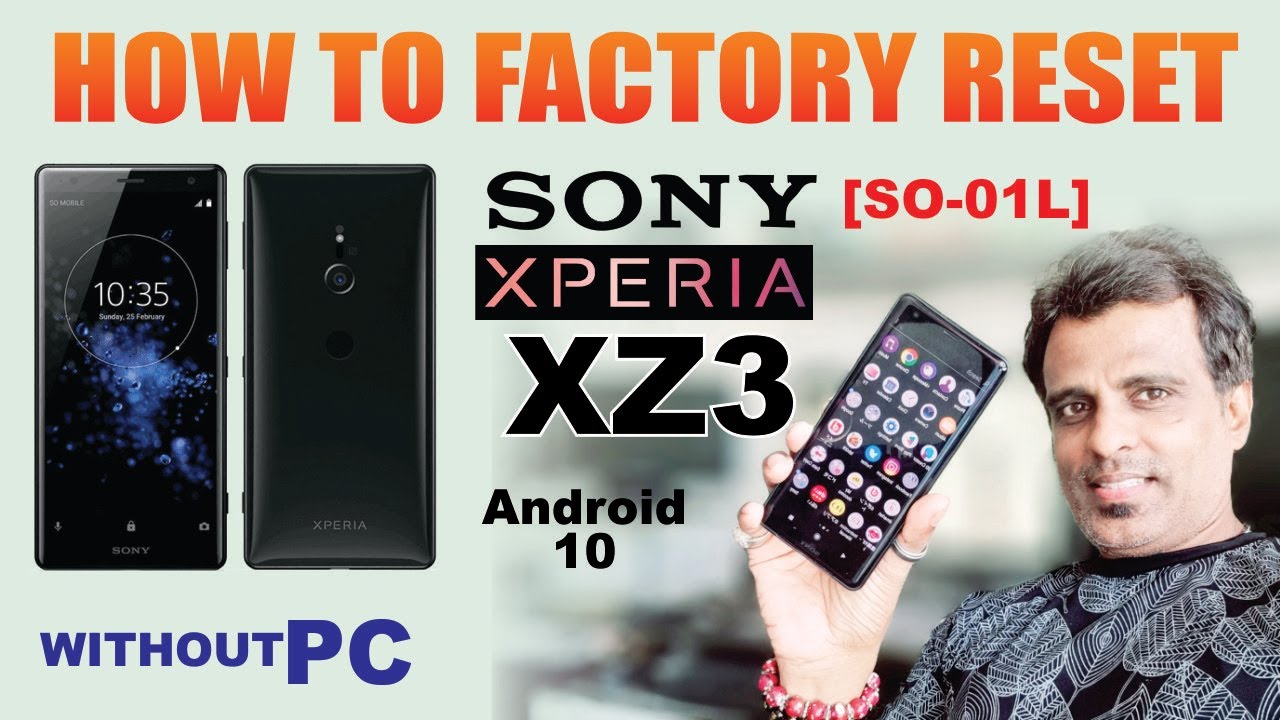 How to Factory RESET Sony Experia XZ3 (SO-01L) / Android 10 / Hard Reset