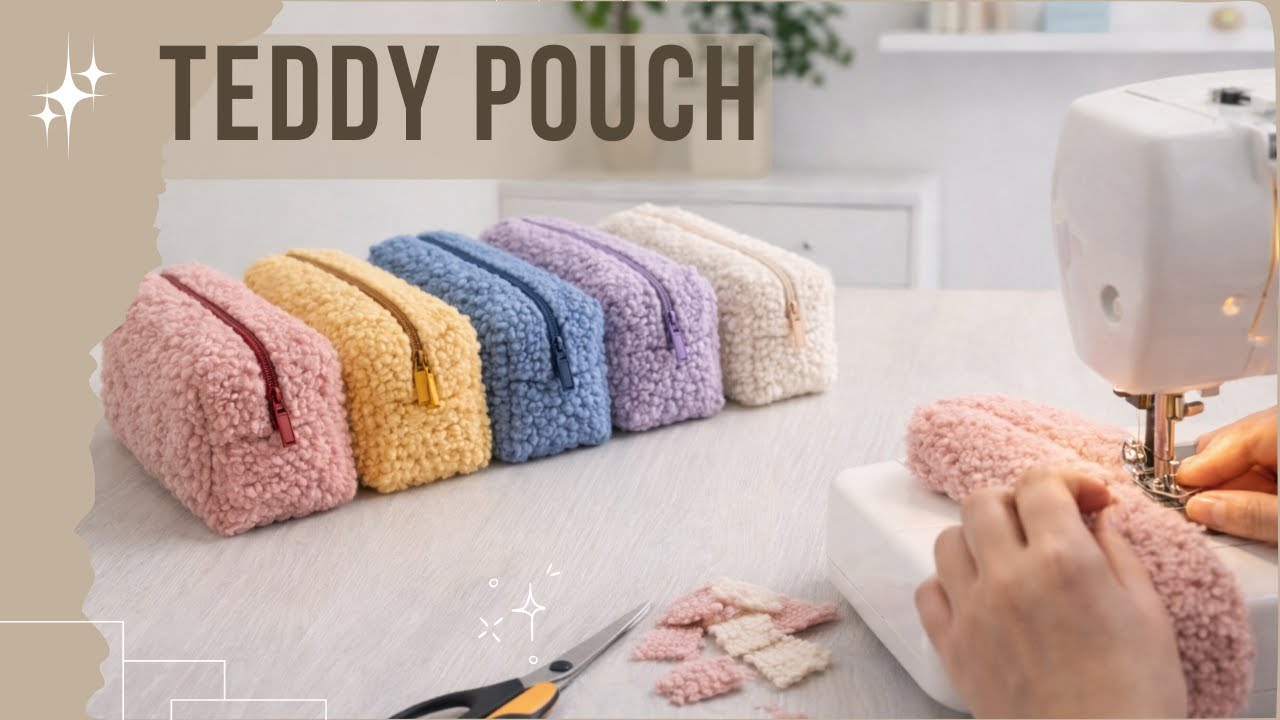 This Teddy Fabric Pouch Is So Satisfying