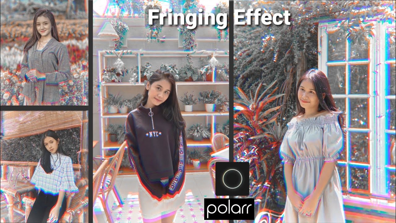 Cara edit foto pakai hp || Fringing Effect || Polarr Photo Editor