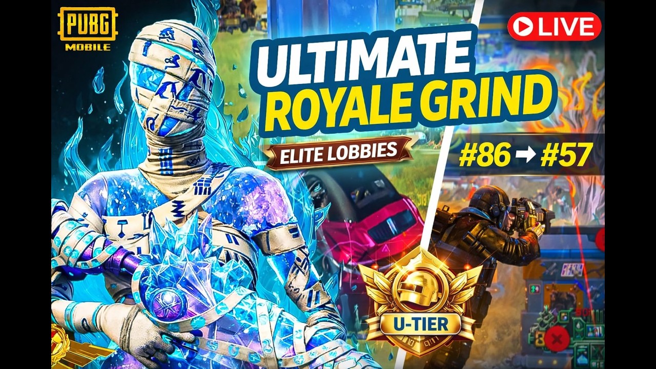 ROAD TO LEGEND IN ULTIMATE ROYALE 👑 3000 POINT DREAM 🔥 SWEATIEST LOBBIES EVER | PUBG MOBILE LIVE