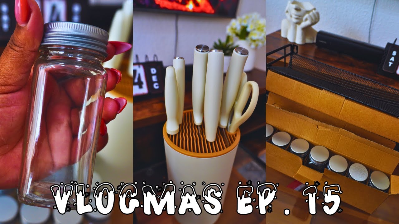 ULTIMATE DECLUTTER AND SPICE ORGANIZATION | NEW KNIFE SET | CHRISTMAS CAME EARLY FOR ME!🎁