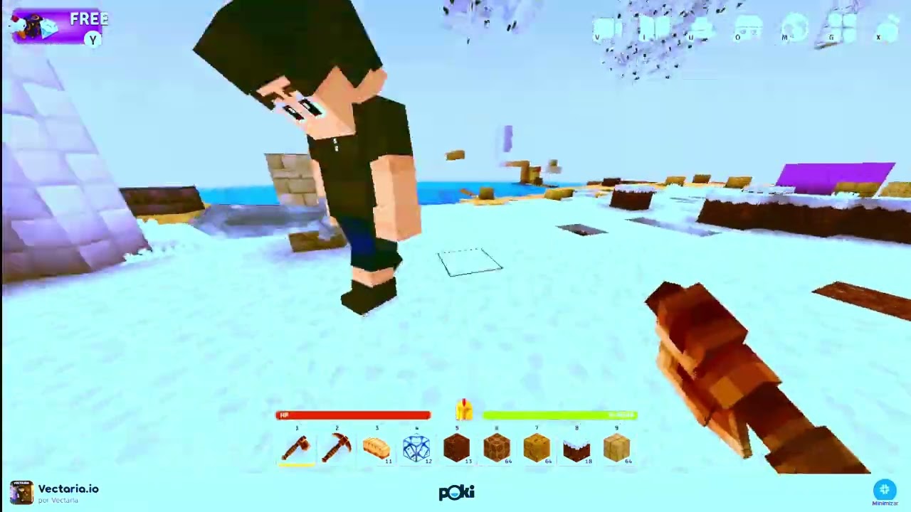 Vectaria. io jugando con el personaje de mi hermano like