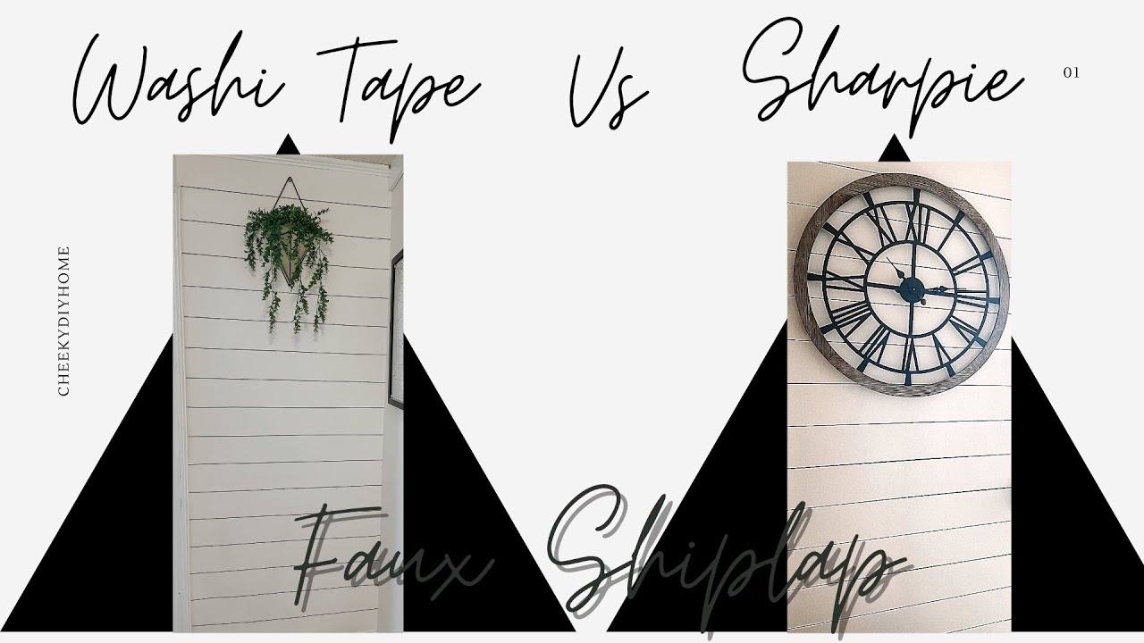 Washi Tape Vs Sharpie Shiplap: Faux Shiplap Review