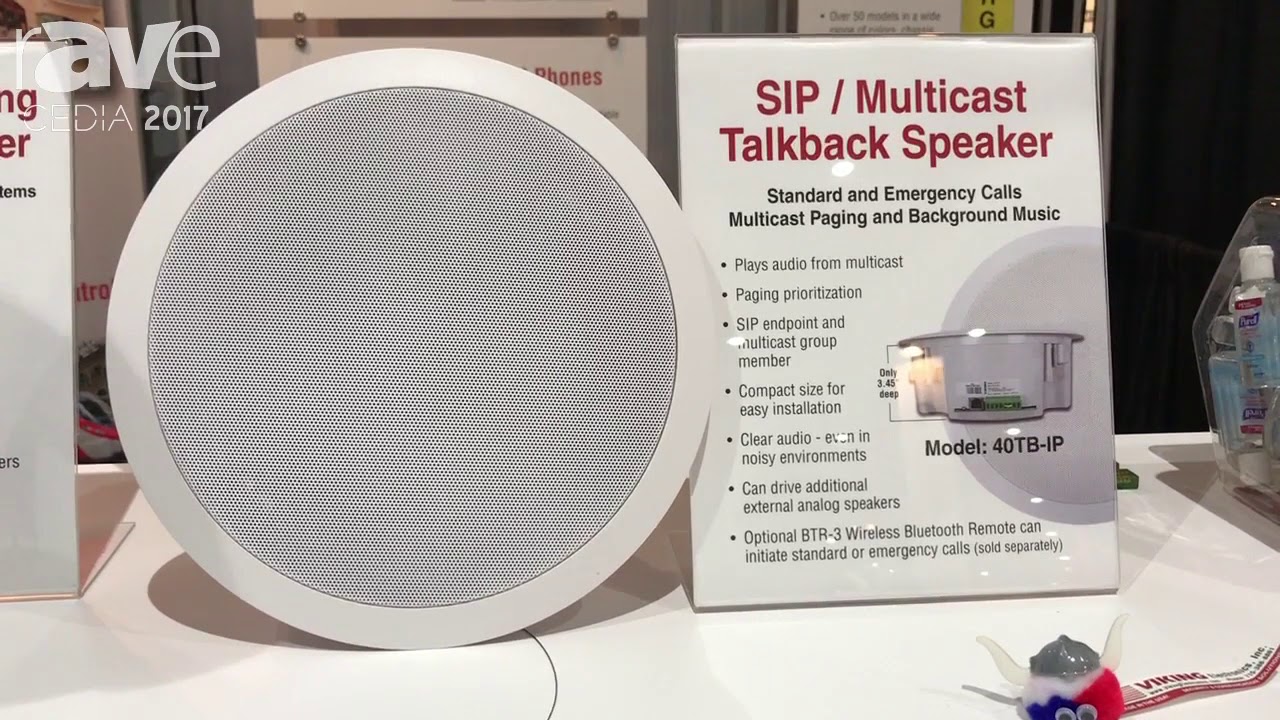 CEDIA 2017: Viking Electronics Features 40TB-IP SIP Multicast Talkback Speaker and Paging Adapter