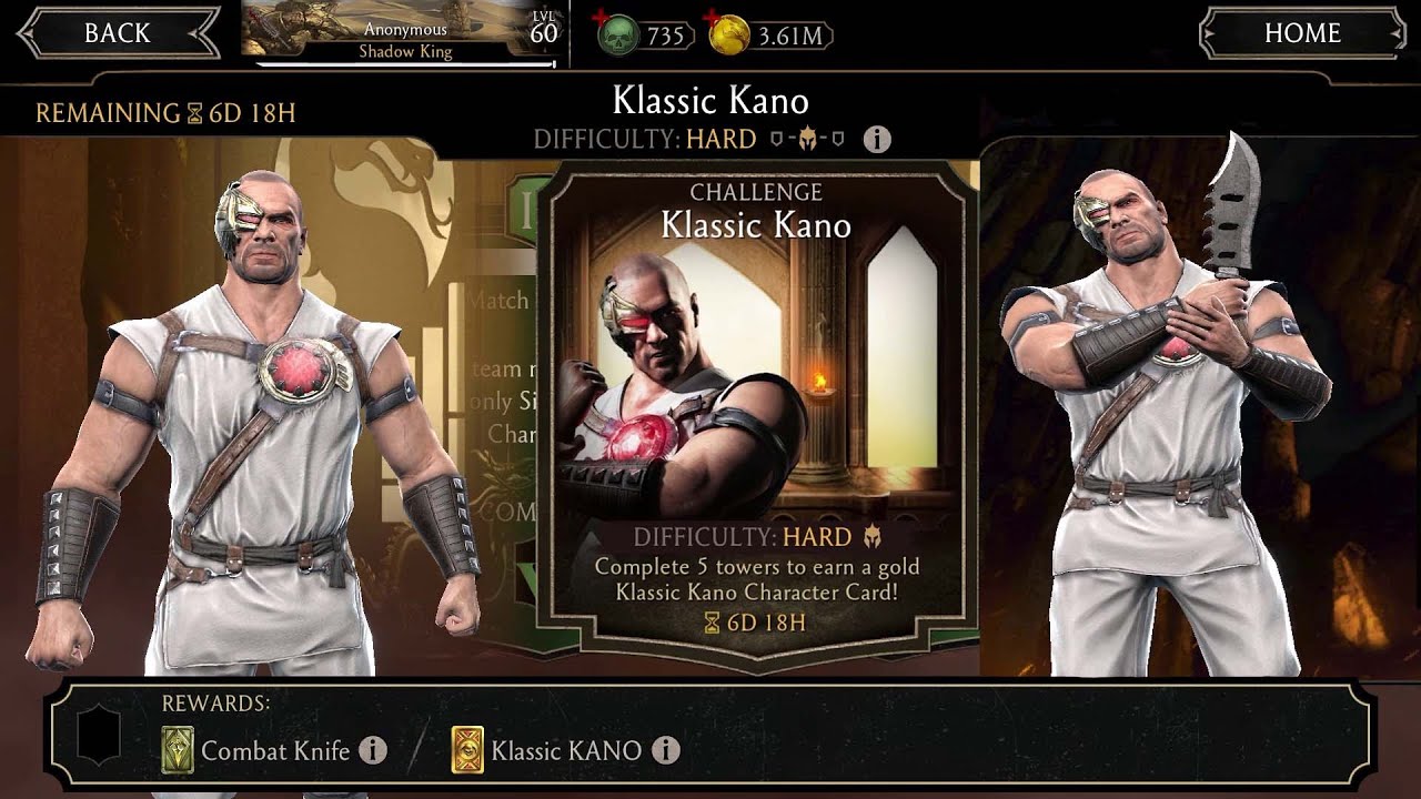 Klassic Kano Week Challenge || Hard_Mode (Mortal Kombat Mobile)