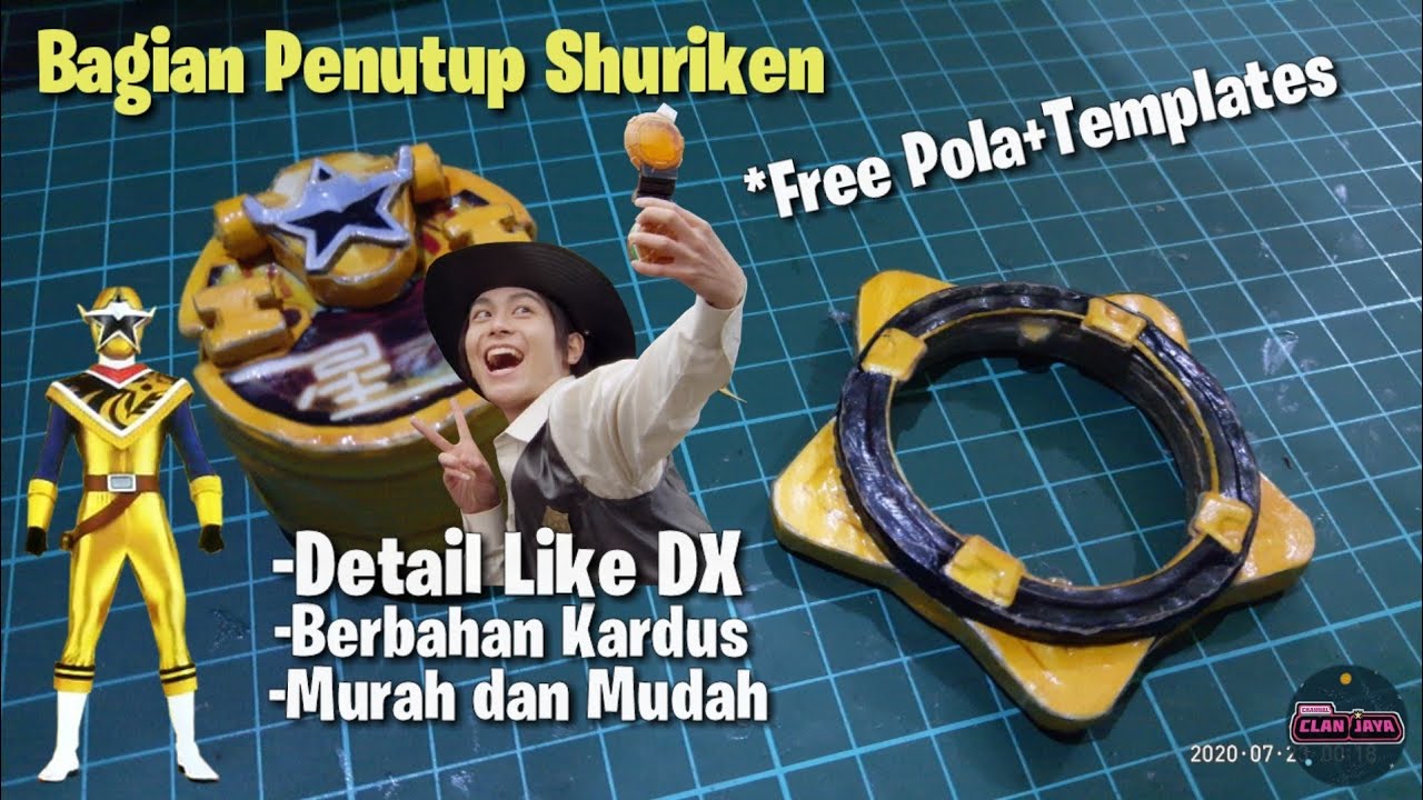 Membuat DX Shuriken Power Rangers Ninja Steel Gold Dari Kardus PART 1 #段ボールのDX手裏剣戦隊ニンニンジャー