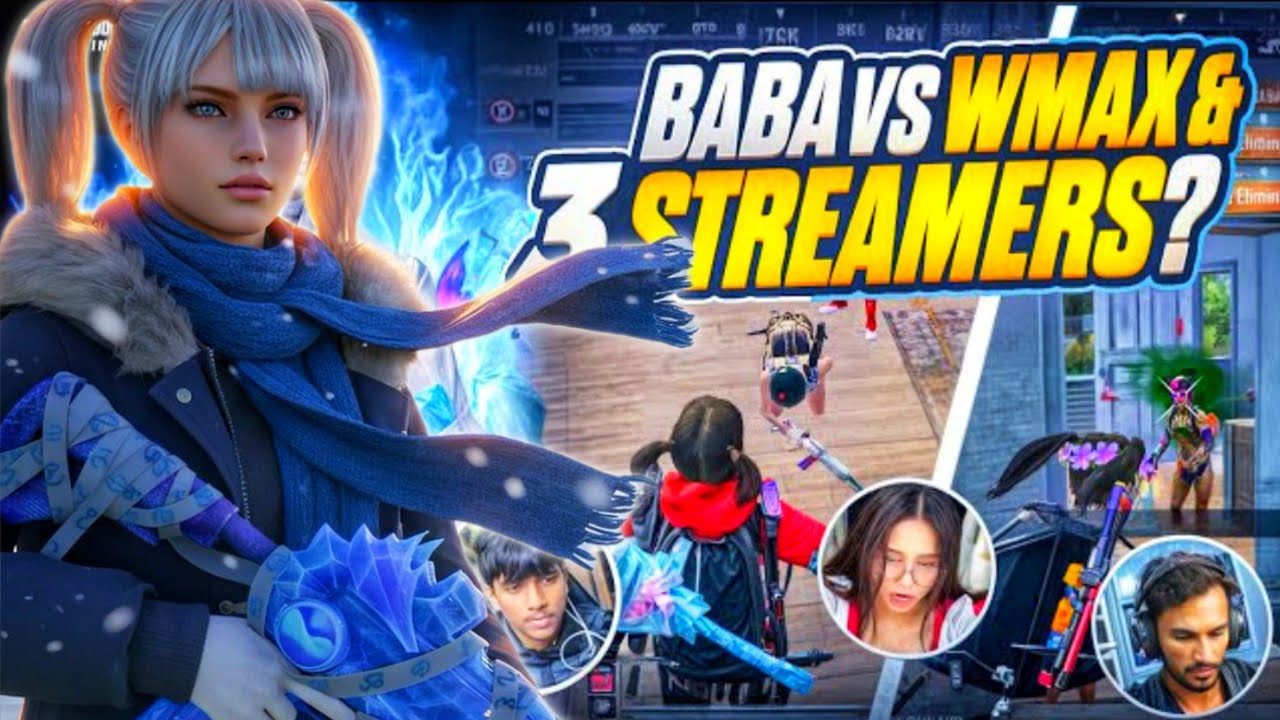 3 Pro Streamers Meet OP Black 💀🔥 || Top 16 Conquer Lobby Player || #bgmi