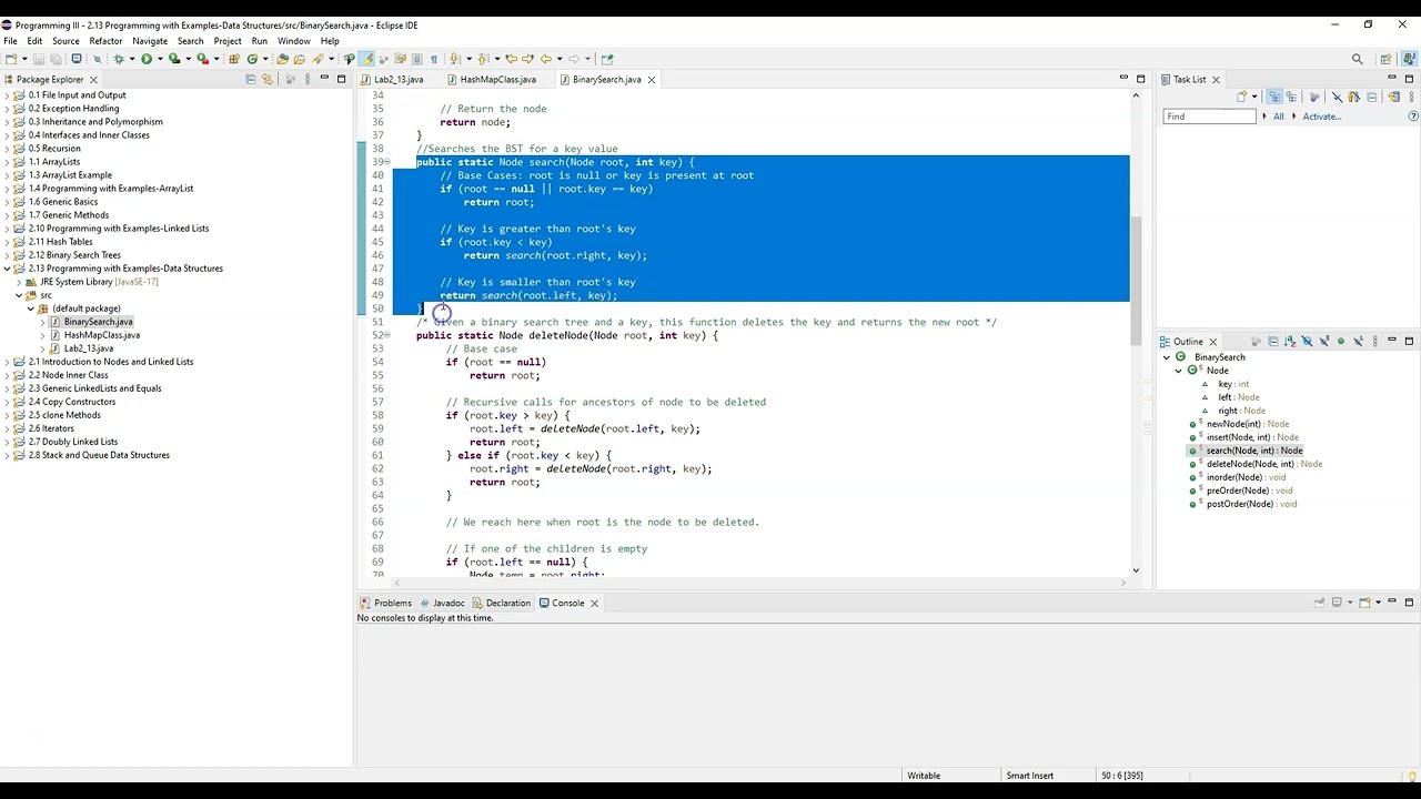 2.13 Programming with Examples Data Structures
