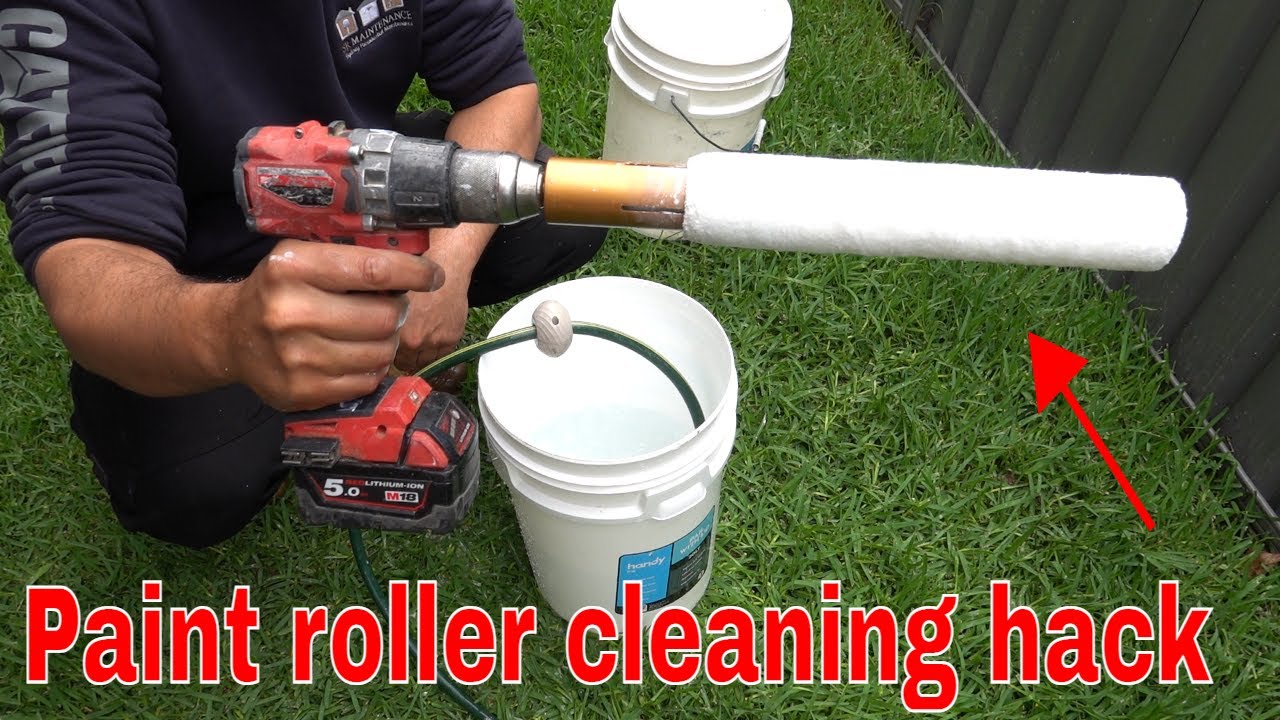 How to wash a paint roller - hack