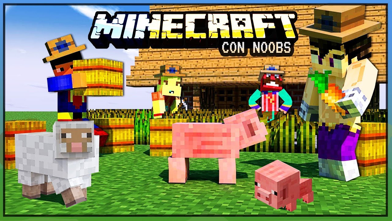 MINECRAFT CON NOOBS - UNA GRANJA PELIGROSA #2