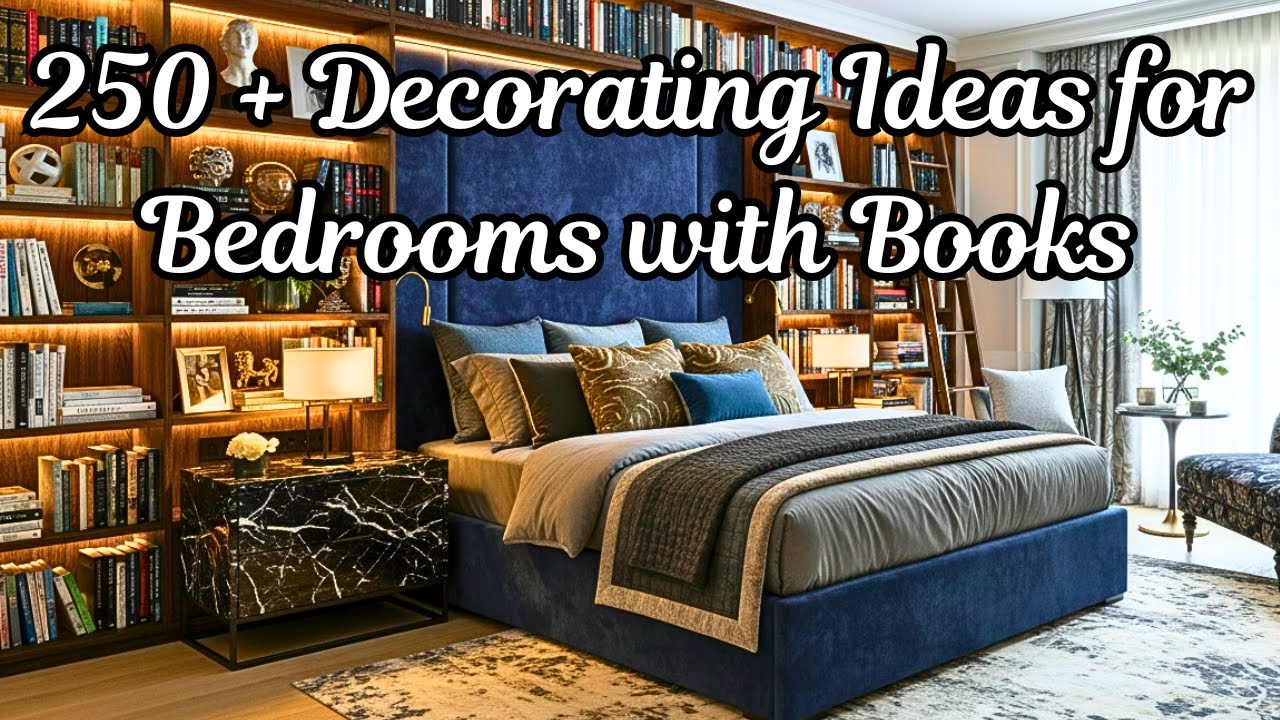 How to Decorate a Bedroom with Books - 250 + Bedroom Decorating Ideas for a Bibliophile