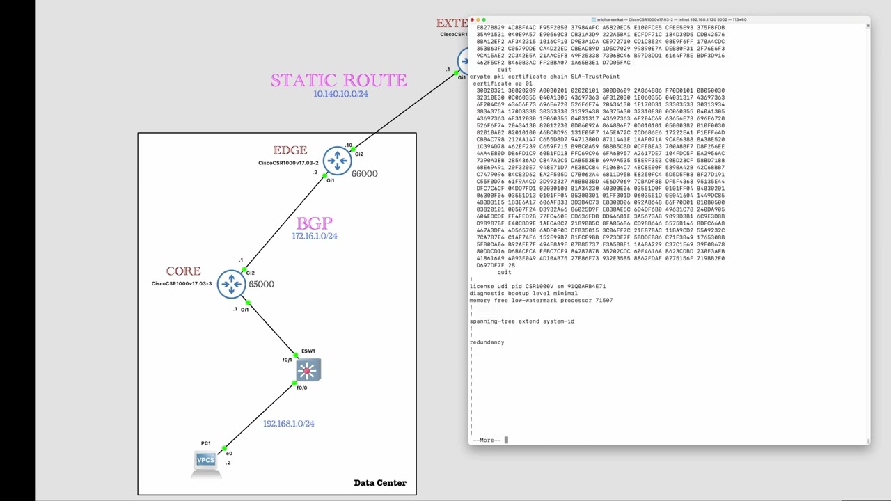 BGP and Static Routes mixed