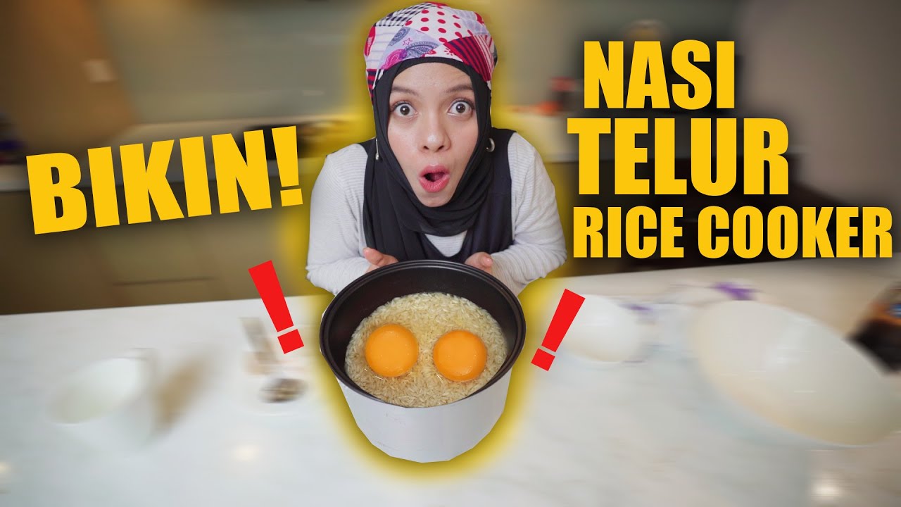 SAJIDAH MASAK MAKANAN VIRAL NASI TELUR RICE COOKER | SAJIDAH HALILINTAR COOKING STYLE