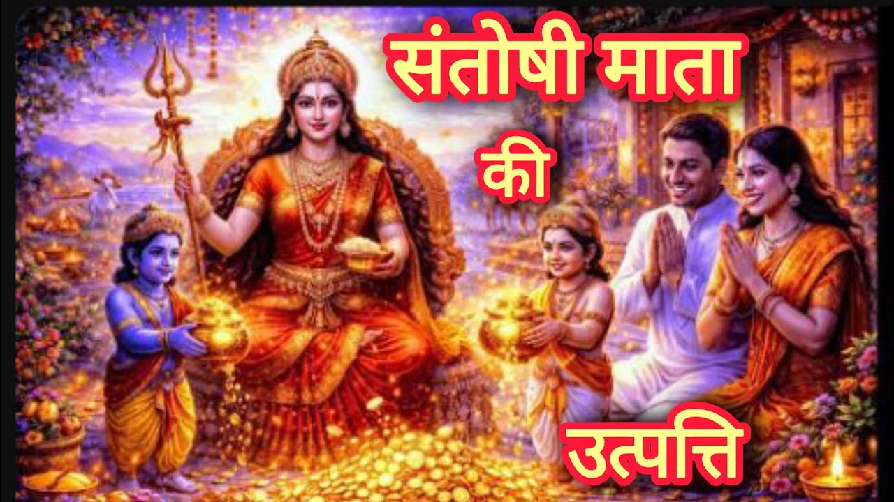 देवी संतोषी माता की उत्पत्ति | शुभ–लाभ और संतोषी माता प्रकट होने की दिव्य कथा | Santoshi Mata Story