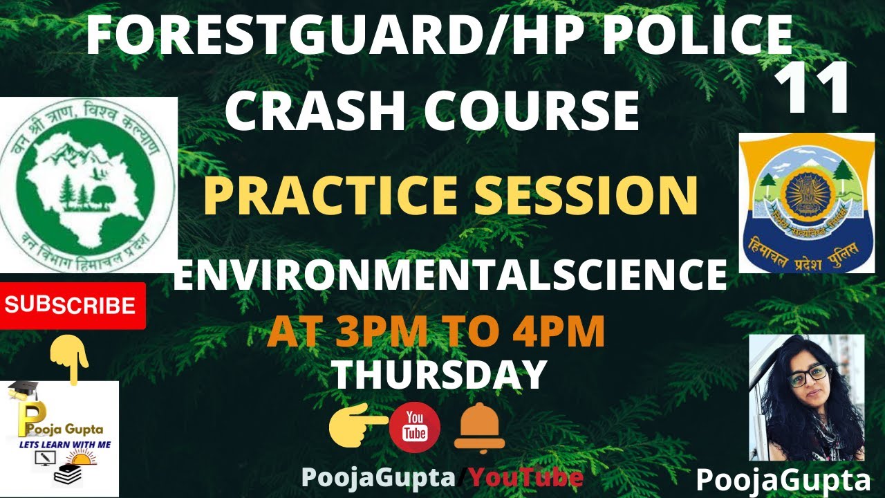 Practice Session  / Environment Science / FOREST GUARD / HP POLICE / MCQS BASED / HPPSC/ Pooja Gupta