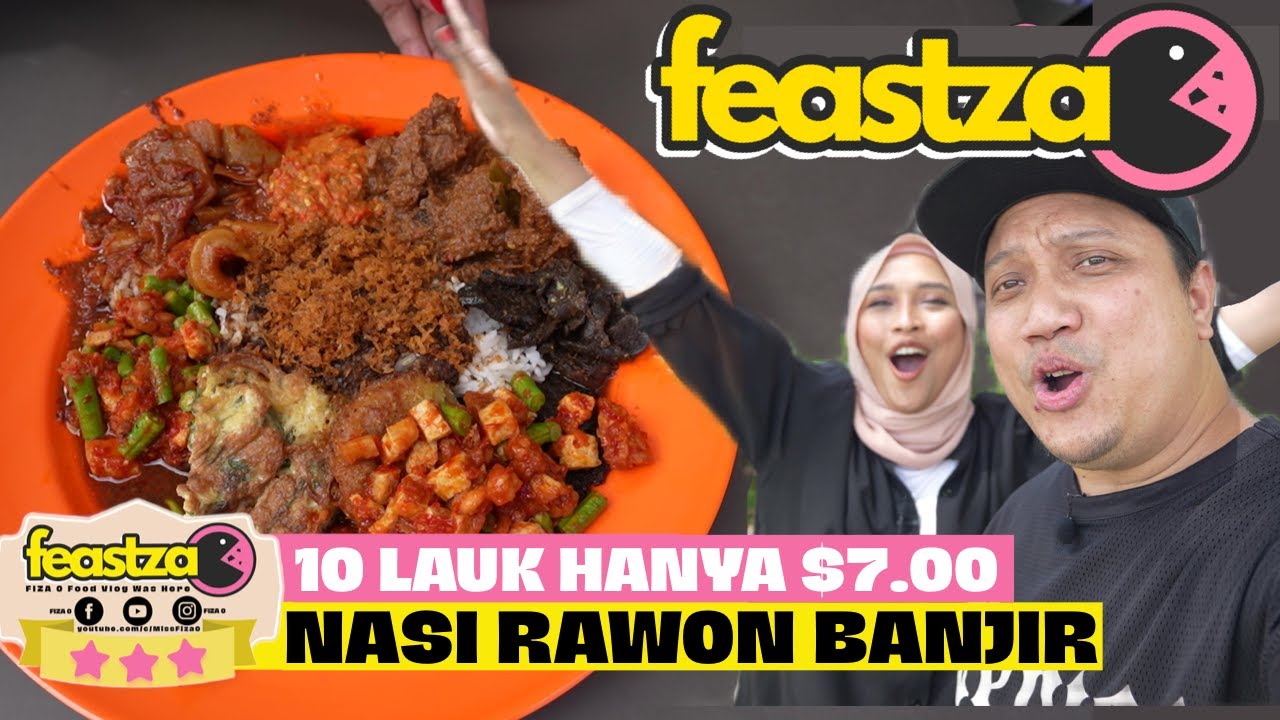 NASI RAWON BANJIR RENDANG LEMBU DAN NASI JEGANAN RENDANG AYAM | LAUK PAUK LUMAYAN | FEASTZA O